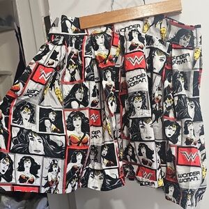 Handmade Wonder Woman Comic Print Skirt